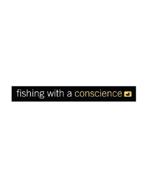 Loon Fishing wirh a Conscience Sticker in Black and White and Yellow